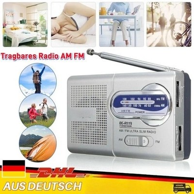 Aktives tragbares Radio AM/FM, 2AA batteriebetrieben mit Empfang über große Re