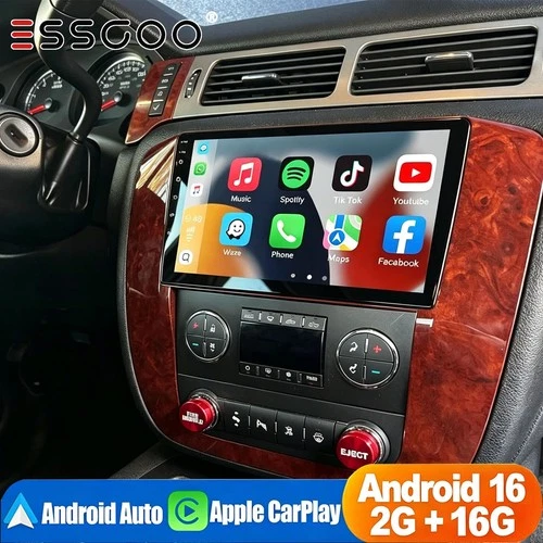 HeadUnit CarPlay Radio Stereo+CAM For 2007-2013 GMC Yukon Chevy Tahoe Suburban
