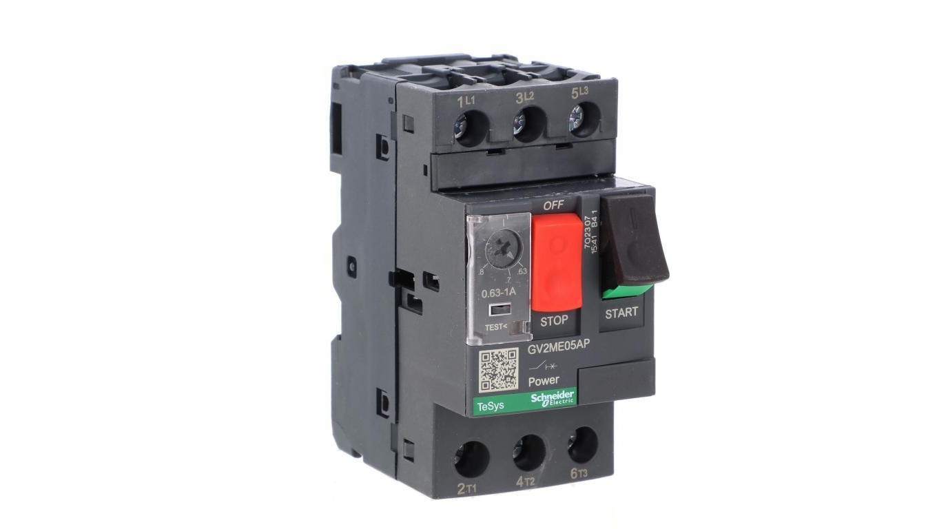 TeSys Deca Motor Switch 3P 0.25kW 0.63-1.0A DE GV2ME05AP