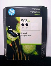HP 902XL High Yield Genuine/Original Black Inkjet Ink Cartridge 2-Pack June 2024