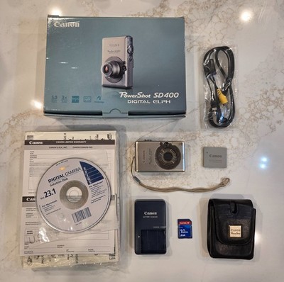 Canon PowerShot Digital ELPH SD400 IXUS 50 5.0MP Digital Camera WORKS! 