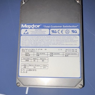 Maxtor DiamondMax 7541A 540MB 3.5in IDE Internal Desktop HDD 4500RPM