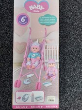 Baby Doll Pram With Accessories Buggy Pushchair Stroller Set Kids Girls Toys UK