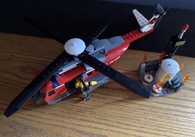 LEGO CITY: Fire Helicopter (60010) Completely Built w/Manual & Minifigs Retired