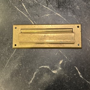 Vintage Original Brass Mailbox Slot For A Door