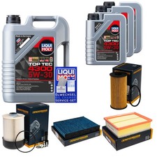 DENCKERMANN Inspektionspaket 8 L Liqui Moly Top Tec 4300 5W-30 für Renault
