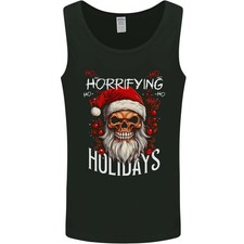 Horror Holidays Evil Santa Skull Christmas Xmas Mens Vest Tank Top