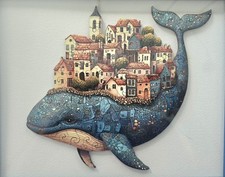 Whale/City Wooden Puzzle 8"x7" 101 Pieces