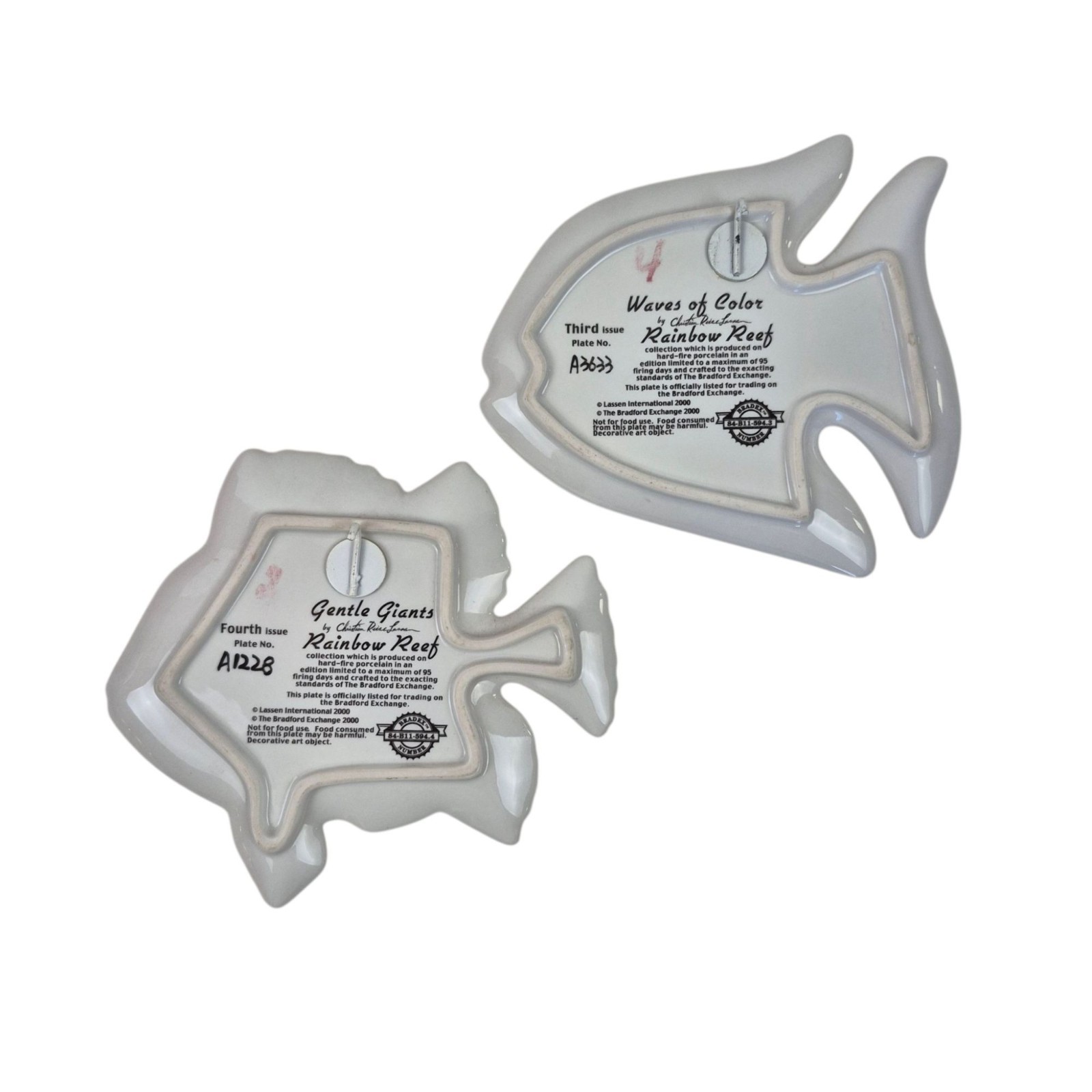 Rainbow Reef Fish Plate Set Christian Riese Lassen Bradford Exchange 2000 Set 8