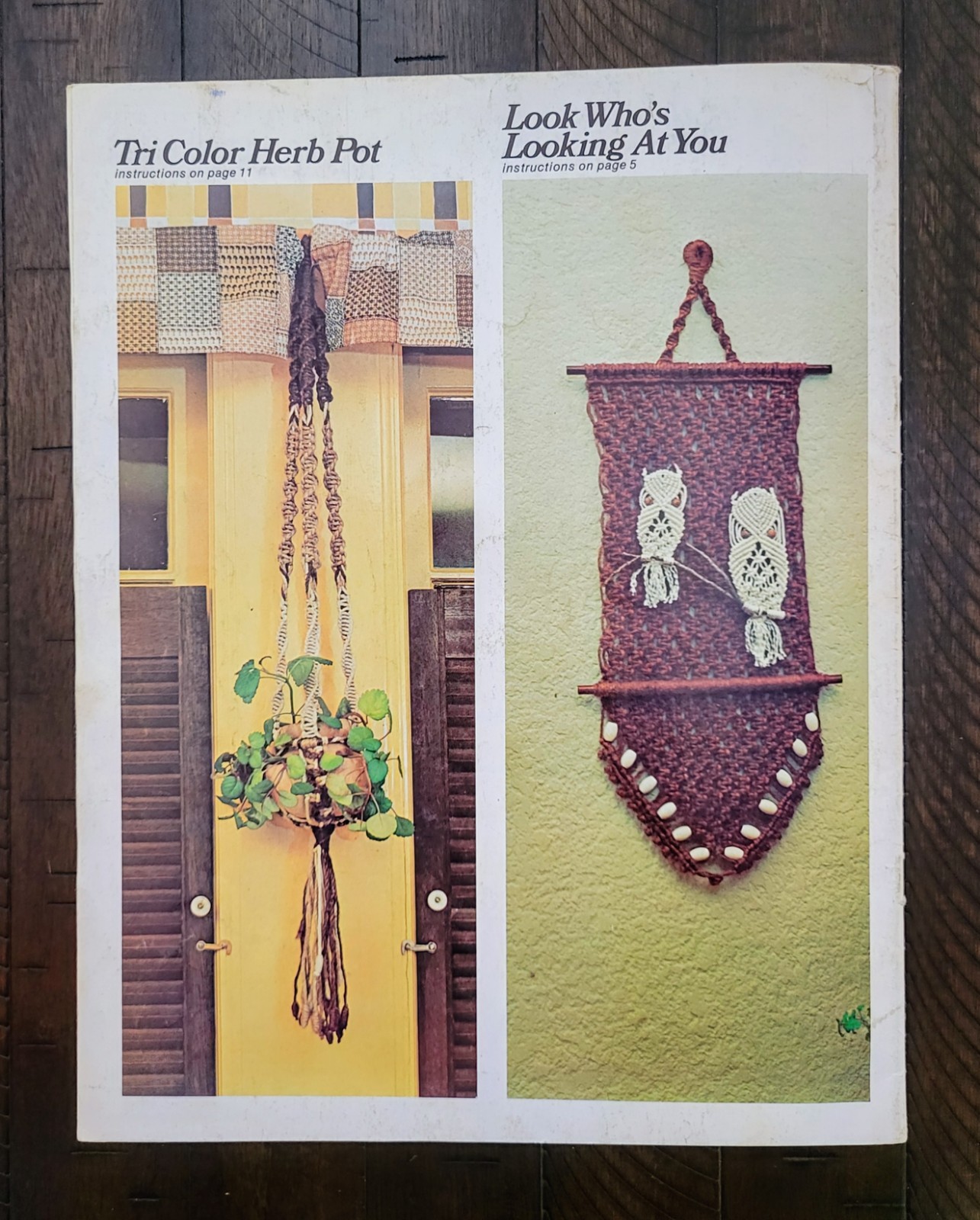 Vintage Craft Pak Book #806 "Macrame Why Knot" by Irene Morris