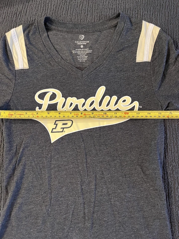 Purdue University Nike Womens V-Neck Shirt Short Sleeve Size Medium Boilermakers - Image 4 of 4