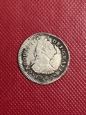 Peru 1 Real 1780 Carlos Carolus III Spanish Colonial Bust Silver Coin