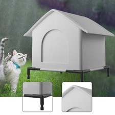 Outdoor Cat House Comfortable Waterproof Bed All Season Rainproof Elevated Stand