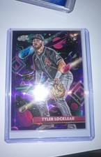 2025 Topps Cosmic Chrome - Tyler Locklear #195 Purple Nebula Refractor /150 (RC)