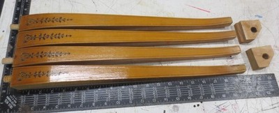 4 Cabriole Bench/table legs with bellflower inlay - Salvage - Reuse - Repurpose