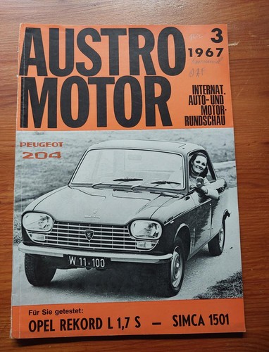 Austro Motor 03/1967 Opel Rekord C L 1,7 S - Simca 1501 - Peugeot 204