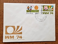 POLAND #2036-2037 WORLD CUP SOCCER FIRST DAY COVER WITH CACHET, UNADDRESSED