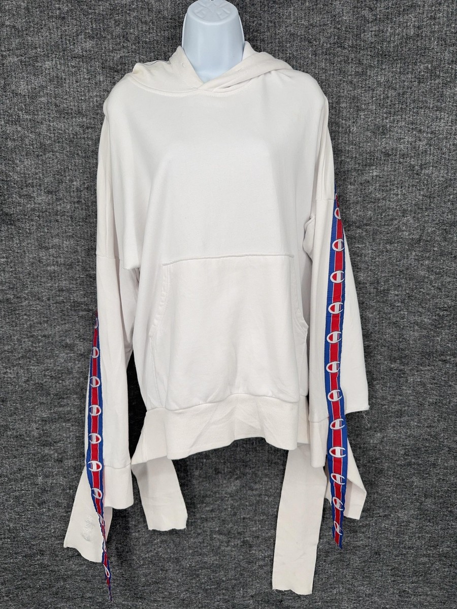 Vetements Hoodie Mens Medium White Champion Reverse Weave Logo