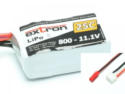 3S Lipo Extron X2  LiPo 3S 11,1V 800mAh 25C/50C
