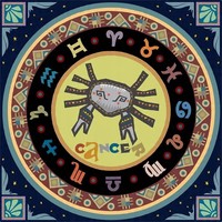7D-Diamantmosaik-Stickerei, Krebs-Sternzeichen-Mandala, 30 X 30 Cm