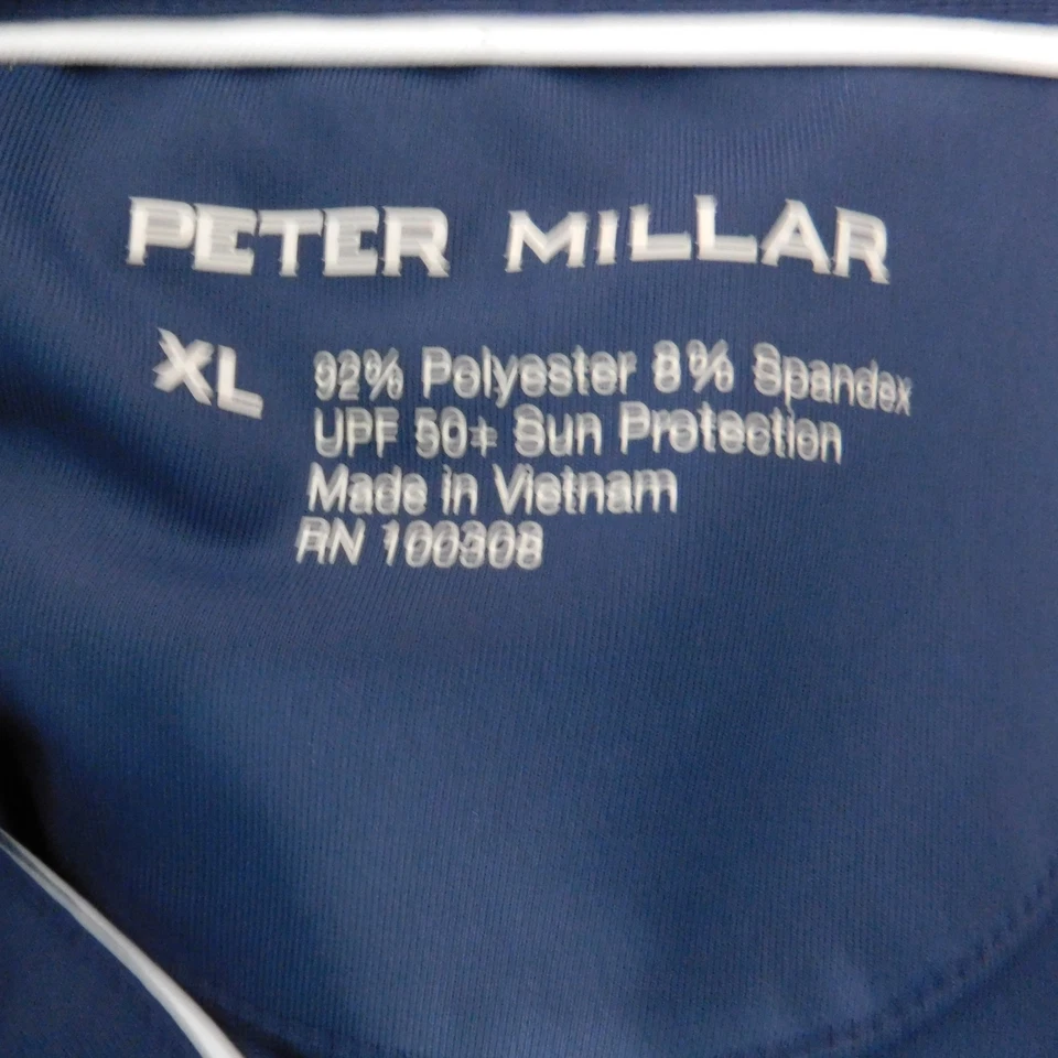Peter Millar Women’s Sleeveless Golf Top Size  XL Navy Blue Collared Stretch Foto 3 de 4