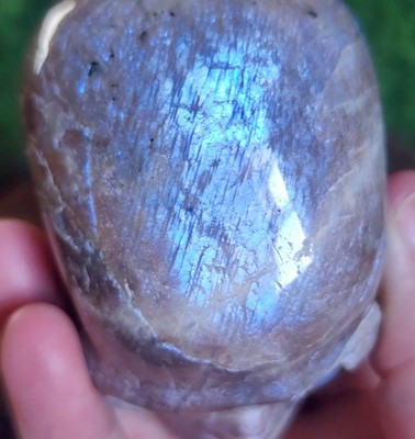 HQ Blue Moonstone And Sunstone Skull Carving