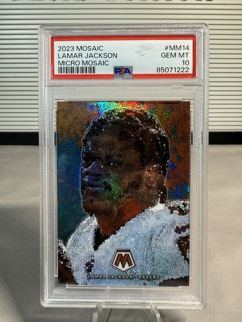 2023 Mosaic Lamar Jackson Micro Mosaic PSA 10