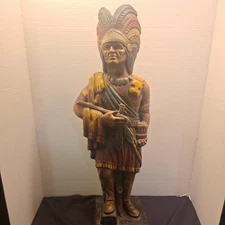 RARE VTG  50’s Alfco Cigar Store Indian Chief 24 Inch Foam Display