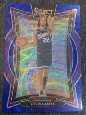 2024-25 Panini Select - Concourse Devin Carter #92 Blue Wave Prizm /75 (RC)