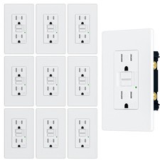 15Amp GFCI Outlet, UL Listed, Self-Test Tamper Resistant with LED Indicator