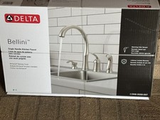 Delta Kitchen Faucet Bellini Kitchen Faucet NIB 11946-SSSD-DST Stainless Finish