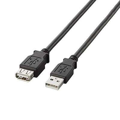 ELECOM USB Extension Cable USB 2.0 AA Female Type 1m Black U2C-E10BKfrom JP