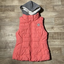 Puffer Vest Hollister Women s S Sherpa Lined Pink Quilted Vest Hooded Zip