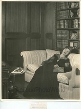 Beautiful resting Rosa Ponselle Metropolitan opera singer at home antique photo