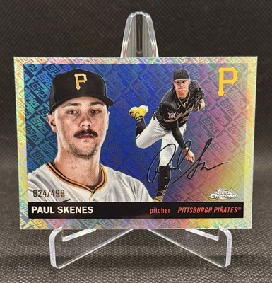 2025 Topps Chrome Platinum PAUL SKENES Topps Refractor /499 SP #197