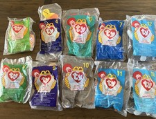 McDonald's TY Teenie Beanie Babies in Sealed Bags LOT OF 10