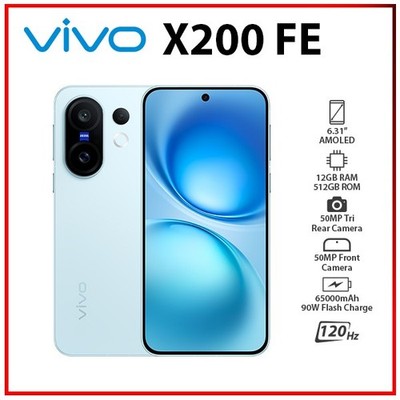 (New) VIVO X200 FE 5G 12GB+512GB BLUE Dual SIM Unlocked Android Mobile Phone