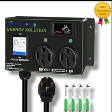 Smart EV Charger Splitter 240V NEMA 14-30 Dryer Switch 14-50 24A Power  Display