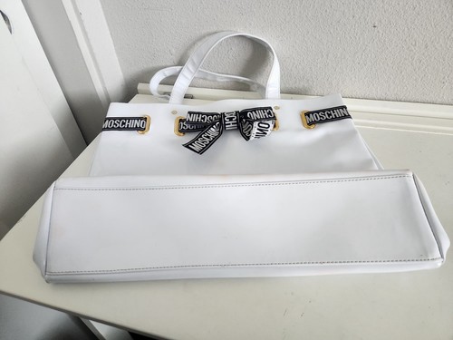 Love Moschino Tote Bag-White And Gold - Picture 4 of 14