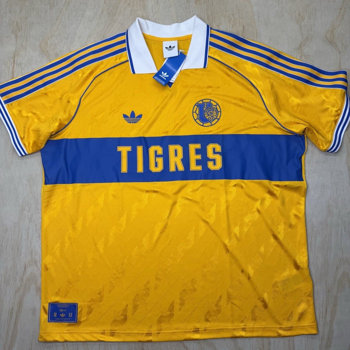 NEW Tigres UANL adidas Original Anniversary Fan Jersey Yellow Blue