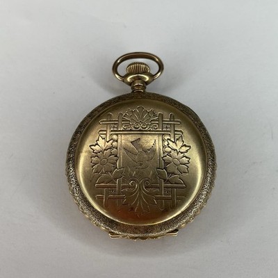 Seth Thomas Pocket Watch Keystone Watch Case Gold Plated Untested Bird & Leafs