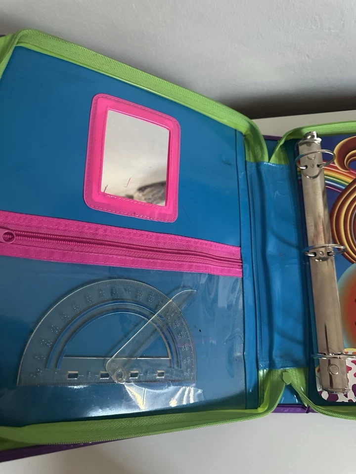 Lisa Frank Rainbow Chaser & Lollipop Horses 3 Anillos Cremallera Carpeta Raro Retro LEER Foto 4 de 4