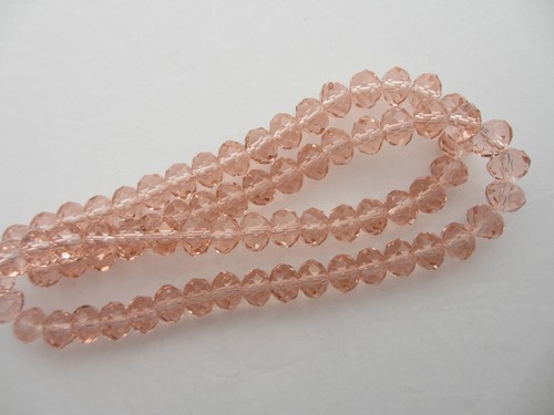 4 6 8 10mm Beautiful Faceted Rondelle Glass Crystal Beads In Strings 8 Colours - Picture 28 of 37