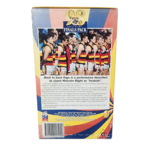 Adelaide Crows AFL 1998 Finals Pack 3 VHS Box Set Collectible Memorabilia VTG - Picture 3 of 6
