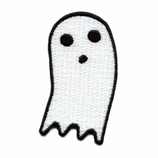 Halloween Boo Ghost Iron On Embroidered Patch