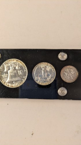 1951 U. S. MINT PROOF SET in Black Capitol Holder 5 coins (3 are 90% silver) - Picture 6 of 12