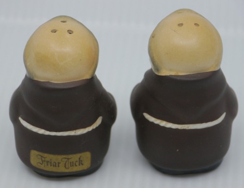 VINTAGE GOEBEL W. GERMANY FRIAR TUCK, MONK SALT & PEPPER SHAKER SET - Picture 2 of 6