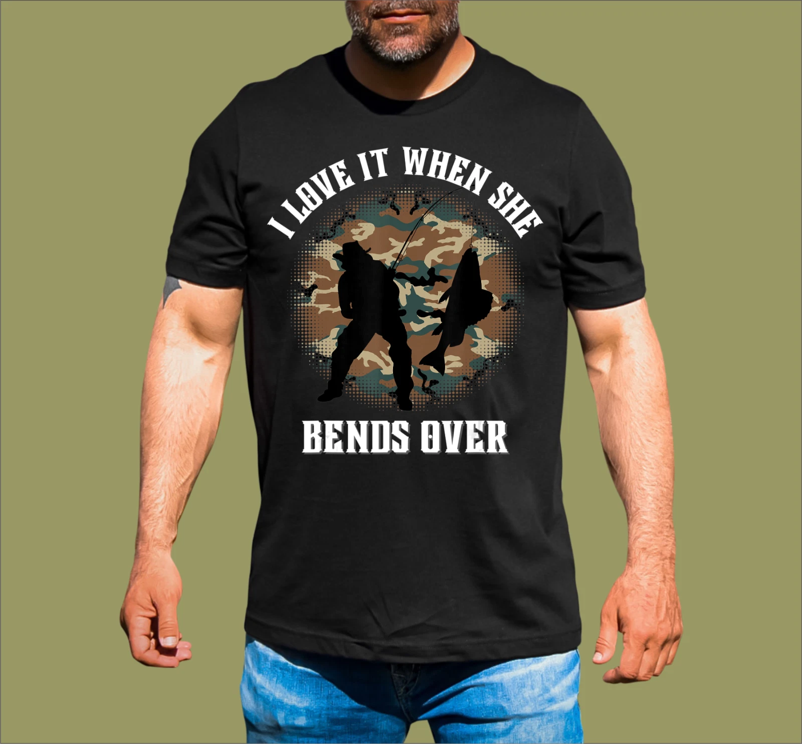FISHING LOVE IT WHEN SHE BENDS OVER T-SHIRT