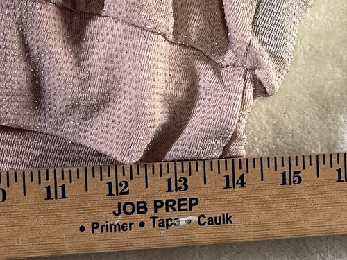 Paperoc L Women's Peach Pink Metallic Blouse Top - Picture 8 of 10