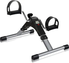 Pedal Exerciser, under Desk Bike Stationary Pedal Exerciser for Arm and Leg Work